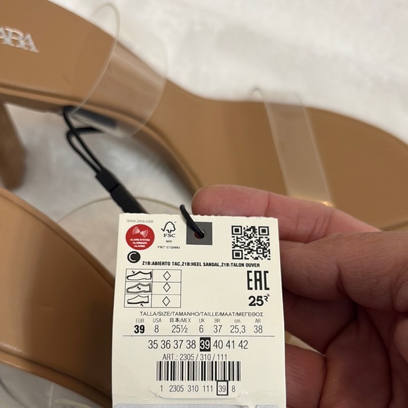 Zara Tan Heels with Clear Straps - Picture 5 of 6